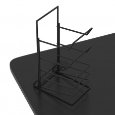 Datorspēļu galds ar led, z-formas kājas, melns, 110x60x75 cm