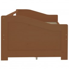 3-vietīga dīvāngulta ar atvilktnēm, brūna, priede, 90x200 cm