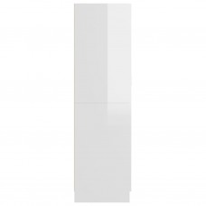 Skapis, spīdīgi balts, 82,5x51,5x180 cm, skaidu plāksne