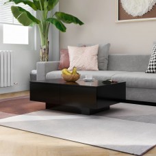 Kafijas galdiņš, melns, 90x60x31 cm, skaidu plāksne