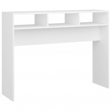 Konsoles galds, balts, 105x30x80 cm, inženierijas koks