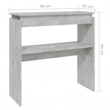 Konsoles galdiņš, betonpelēks, 80x30x80 cm, inženierijas koks