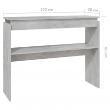 Konsoles galdiņš, betonpelēks, 102x30x80 cm, inženierijas koks