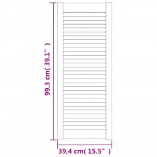 Skapja durvis, žalūziju dizains, 4 gab., 99,3x39,4 cm, priede