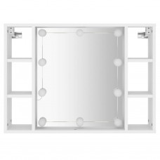 Spoguļskapītis ar led, balts, 76x15x55 cm