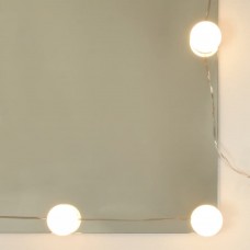 Spoguļskapītis ar led, spīdīgi balts, 76x15x55 cm