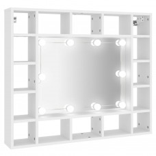 Spoguļskapītis ar led, balts, 91x15x76,5 cm