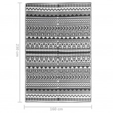 Āra paklājs, melns, 160x230 cm, pp