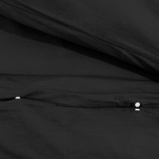 Gultasveļas komplekts, melns, 155x220 cm, kokvilna