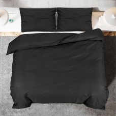 Gultasveļas komplekts, melns, 200x200 cm, kokvilna