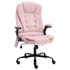 Biroja masāžas krēsls, rozā samts