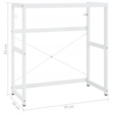 Vannasistabas izlietnes rāmis, balts, 79x38x83 cm, dzelzs