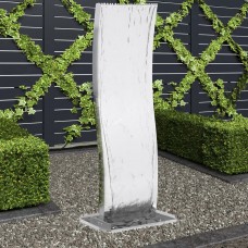Dārza strūklaka ar sūkni, izliekta, nerūsējošs tērauds, 108 cm