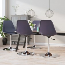 Grozāmi virtuves krēsli, 4 gab., violeta plastmasa