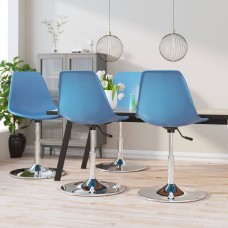 Grozāmi virtuves krēsli, 4 gab., zila plastmasa