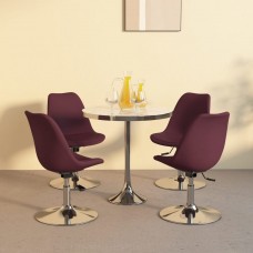Grozāmi virtuves krēsli, 4 gab., violets audums