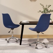 Grozāmi virtuves krēsli, 2 gab., zils audums