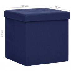 Soliņi ar kasti, 2 gab., salokāmi, zili, mākslīgais lins