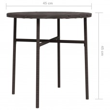 Tējas galdiņš, brūns, 45 cm, pe rotangpalma