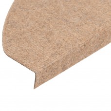Kāpņu paklāji, 15 gab., pašlīmējoši, 65x22,5x3,5 cm, bēši