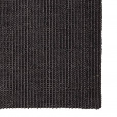 Paklājs, dabīgs sizals, 80x300 cm, melns