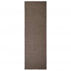 Paklājs, dabīgs sizals, 80x250 cm, brūns