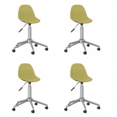 3086057 swivel dining chairs 4 pcs green fabric (2x333470)