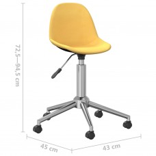 3086059 swivel dining chairs 4 pcs yellow fabric (2x333472)