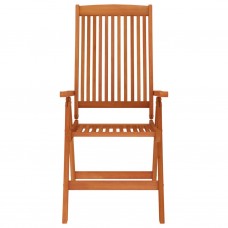 Saliekami dārza krēsli, 8 gab., eikalipta masīvkoks