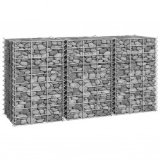 Gabioni/augstās puķu kastes, 3 gab., 30x30x50 cm, dzelzs