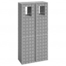Vertikāli gabioni, 2 gab., 40x40x180 cm, dzelzs