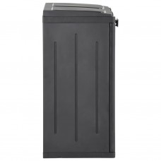 Atkritumu tvertne ar 2 durvīm, melna, 65x45x88 cm, pp