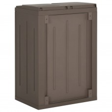 Atkritumu tvertne ar 2 durvīm, brūna, 65x45x88 cm, pp