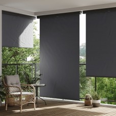 Balkona sānu markīze, melna, 165x250 cm