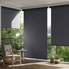 Balkona sānu markīze, melna, 170x250 cm