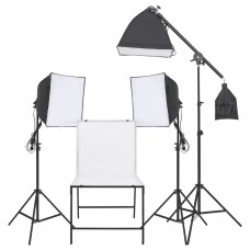 Fotostudijas gaismu komplekts ar galdu