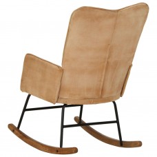 Šūpuļkrēsls, krēmkrāsas vintāžas audums