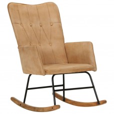 Šūpuļkrēsls, krēmkrāsas vintāžas audums