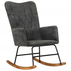 Šūpuļkrēsls, melns vintāžas audums