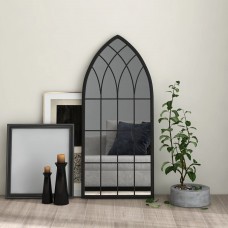 Spogulis, melns, 100x45 cm, dzelzs, izmantošanai telpās