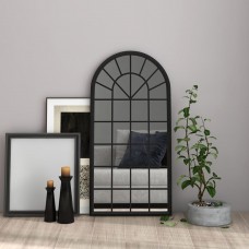 Spogulis, melns, 90x45 cm, dzelzs, izmantošanai telpās