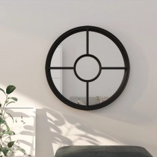 Spogulis, melns, 40x4 cm, dzelzs, apaļš, izmantošanai telpās
