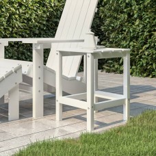 Dārza galds, balts, 38x38x46 cm, hdpe