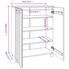 Apavu skapis hamar, balts, 85x40x108 cm, priedes koks