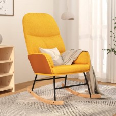 Šūpuļkrēsls, sinepju dzeltens audums