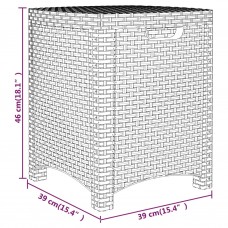 Dārza uzglabāšanas kaste, 39x39x46 cm, pp rotangpalma, balta