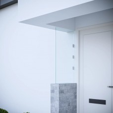 Sānu panelis durvju nojumei, 50x100 cm, rūdīts stikls