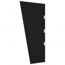 Sānu panelis durvju nojumei, melns, 50x100 cm, rūdīts stikls