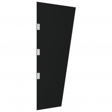 Sānu panelis durvju nojumei, melns, 50x100 cm, rūdīts stikls