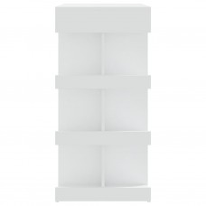 Bāra galds ar plauktu, balts, 100x50x101,5 cm, skaidu plāksne